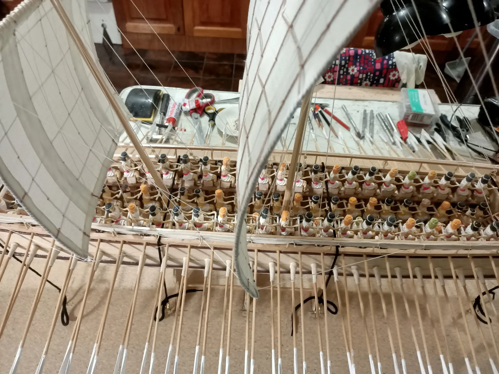 The Penteris (Work in Progress): Rowers and sails
