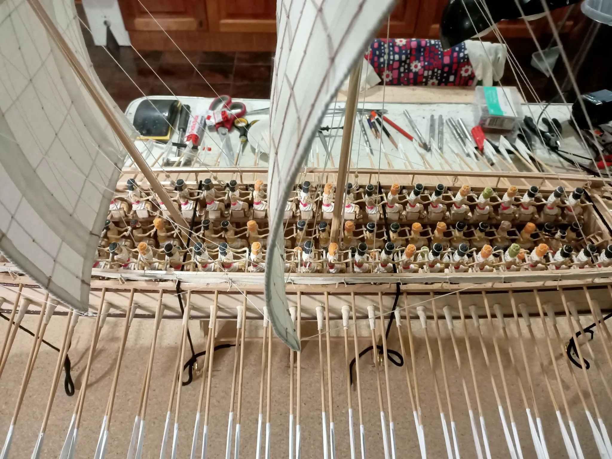 The Penteris (Work in Progress): Rowers and sails