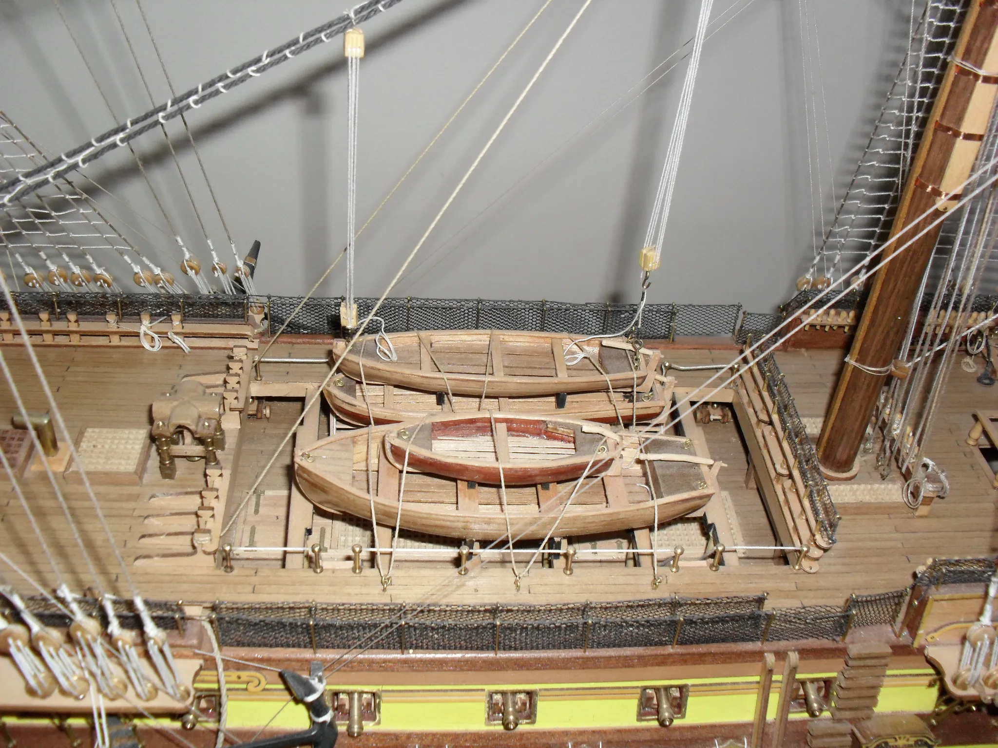 HMS Victory: Boats on deck