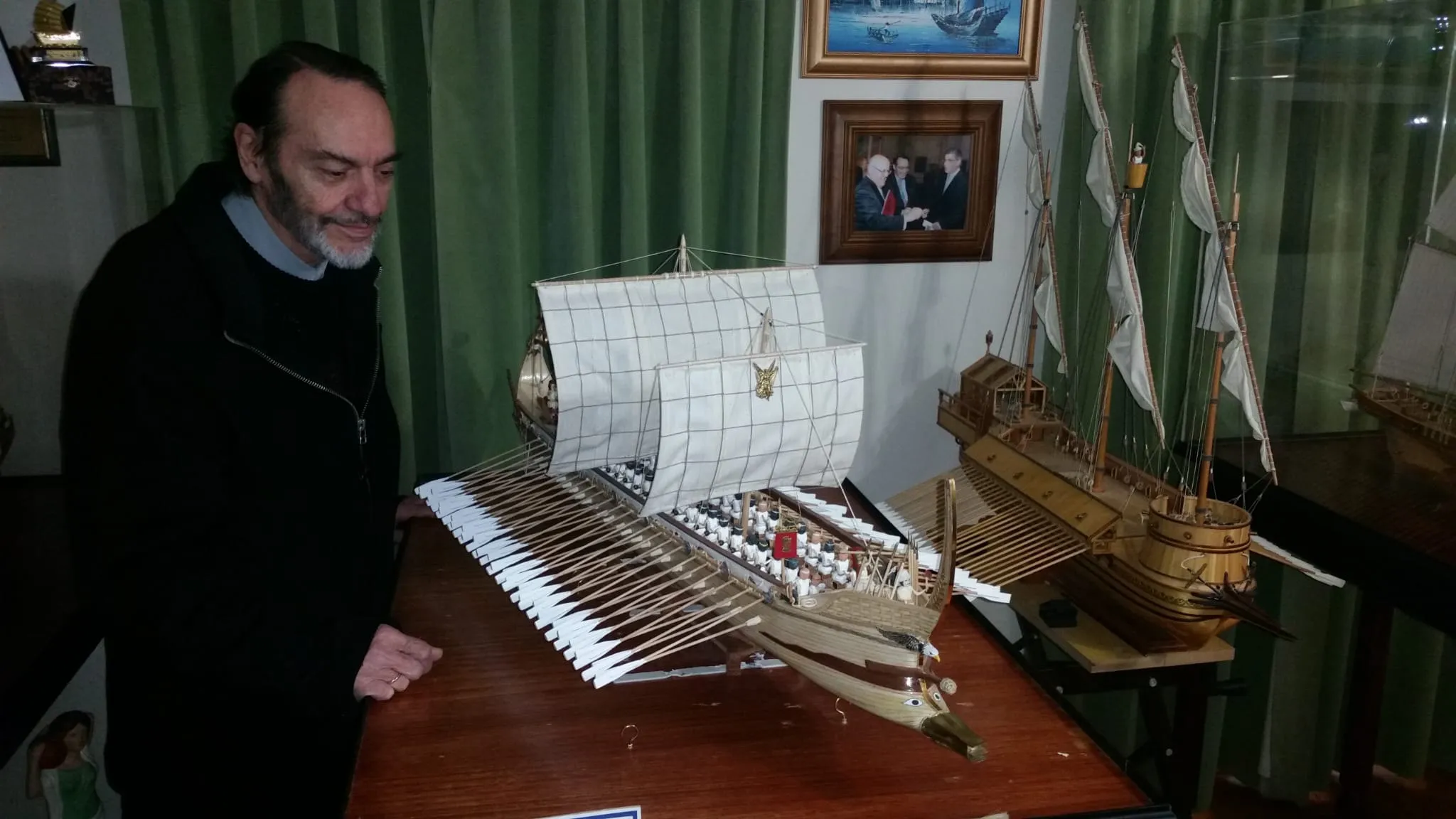 The Athenian Trireme: Denis with the trireme