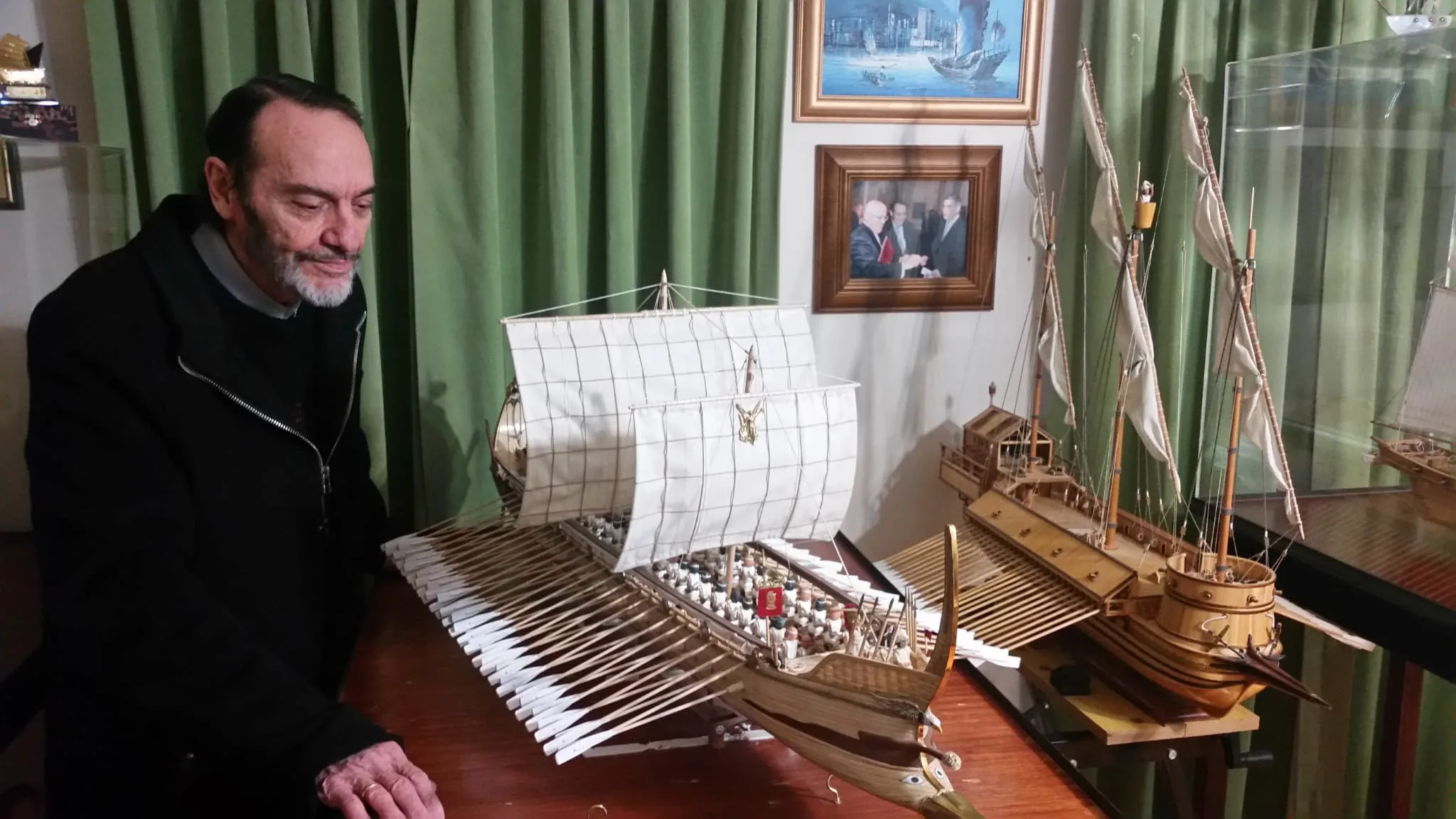 The Athenian Trireme: Denis with the trireme