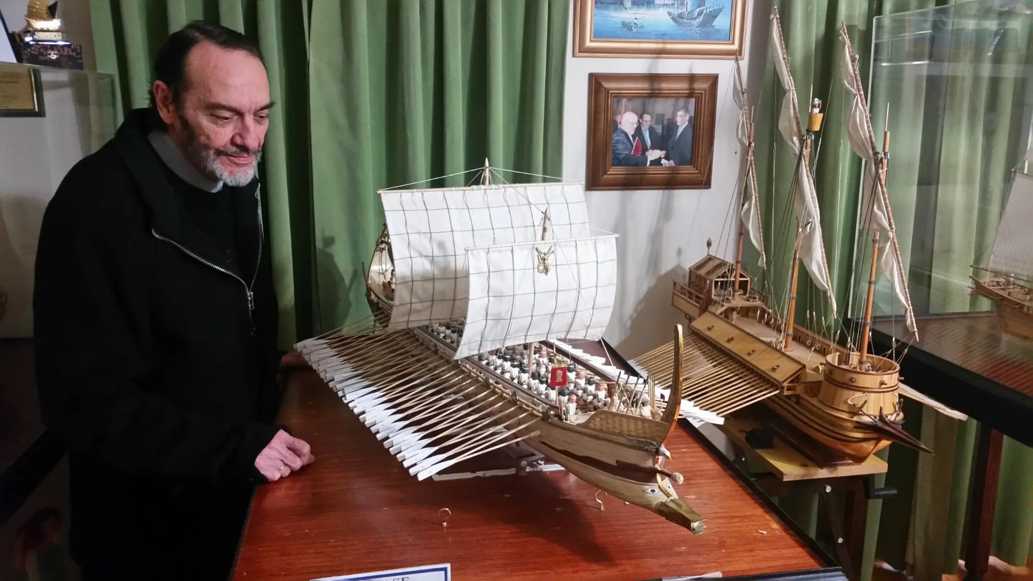 The Athenian Trireme: Denis with the trireme